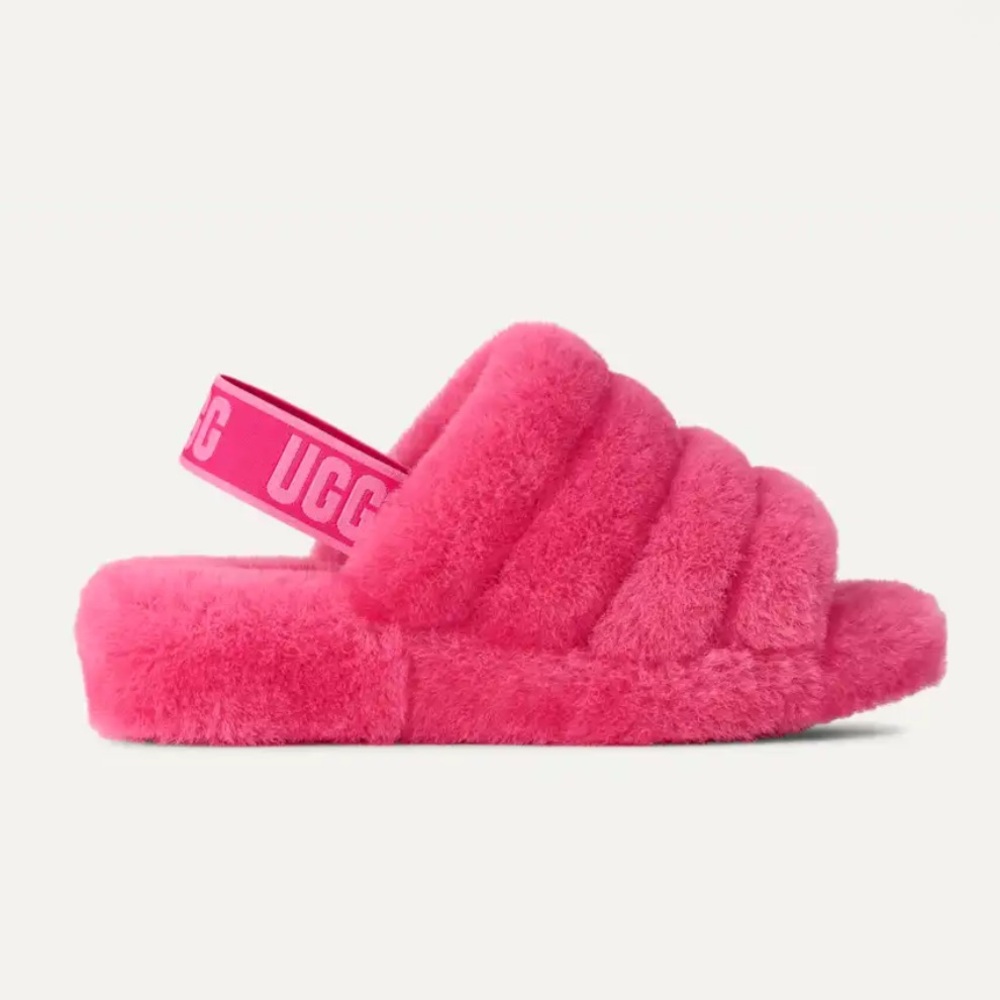 UGG Kids Fluff Cozy Slide - Hot Pink